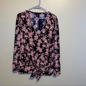 Banana Republic Long Sleeve Floral Blouse